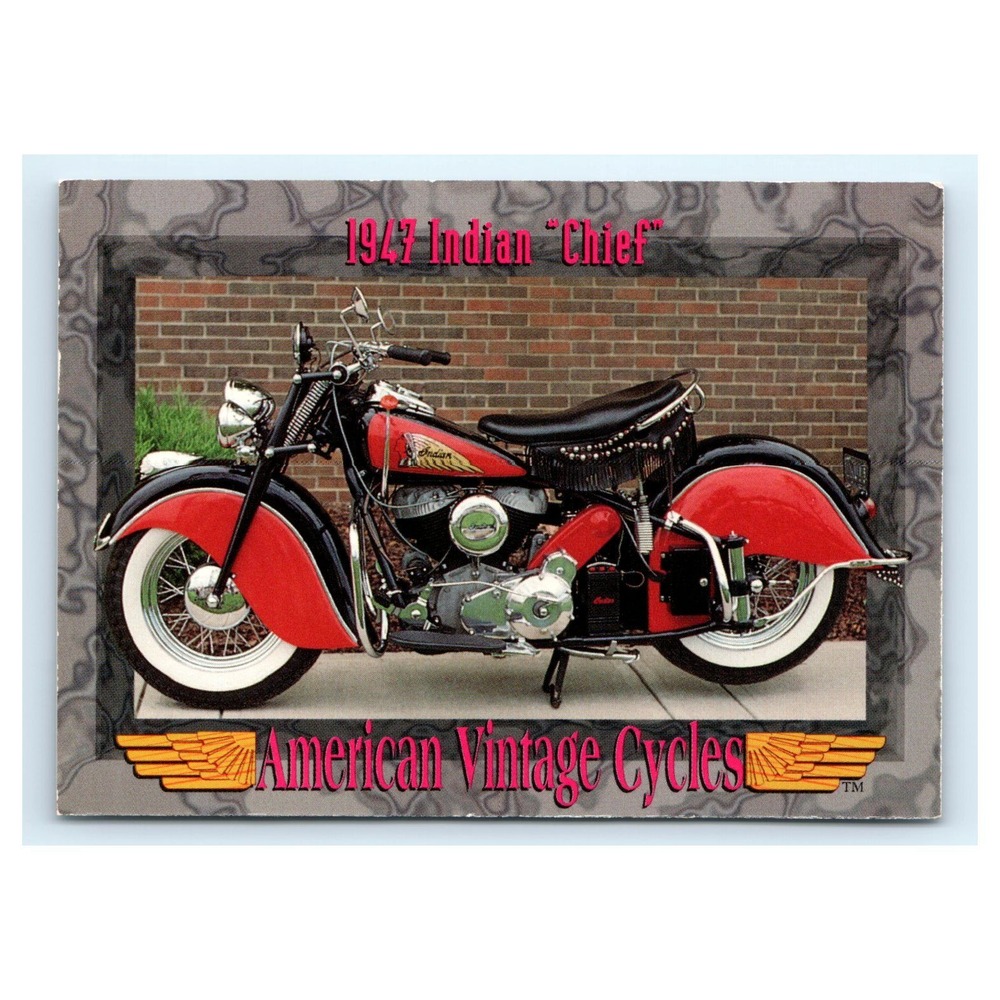 American Vintage Cycles Card 1947 Indian Chief Motorcycle Series II #147